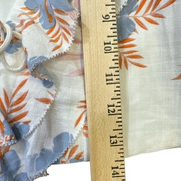 Olivaceous Crop Top Floral Print Long Sleeve Boho Cottagecore Beachy Sz L - Picture 16 of 16